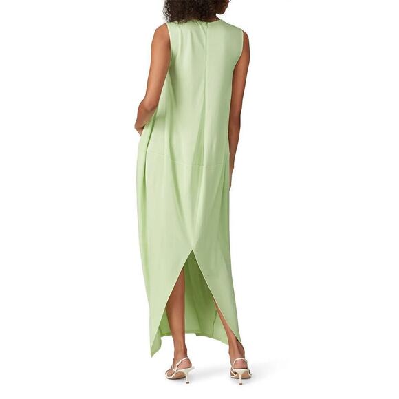 Rosetta Getty Balloon Dress Relaxed Sleeveless V-Neck Shift Maxi Green Size XS - Picture 4 of 12